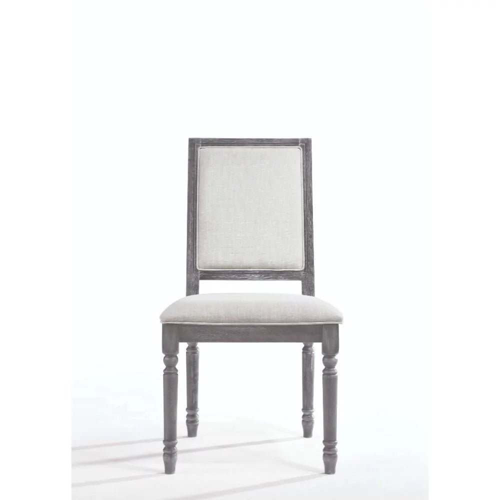 Cream Linen Dining Chair Set Of 4 I7753