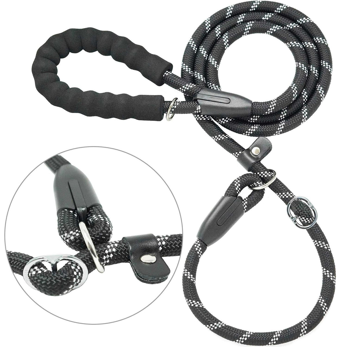 6 FT Durable Slip Lead Dog Leash with Zipper Pouch K205