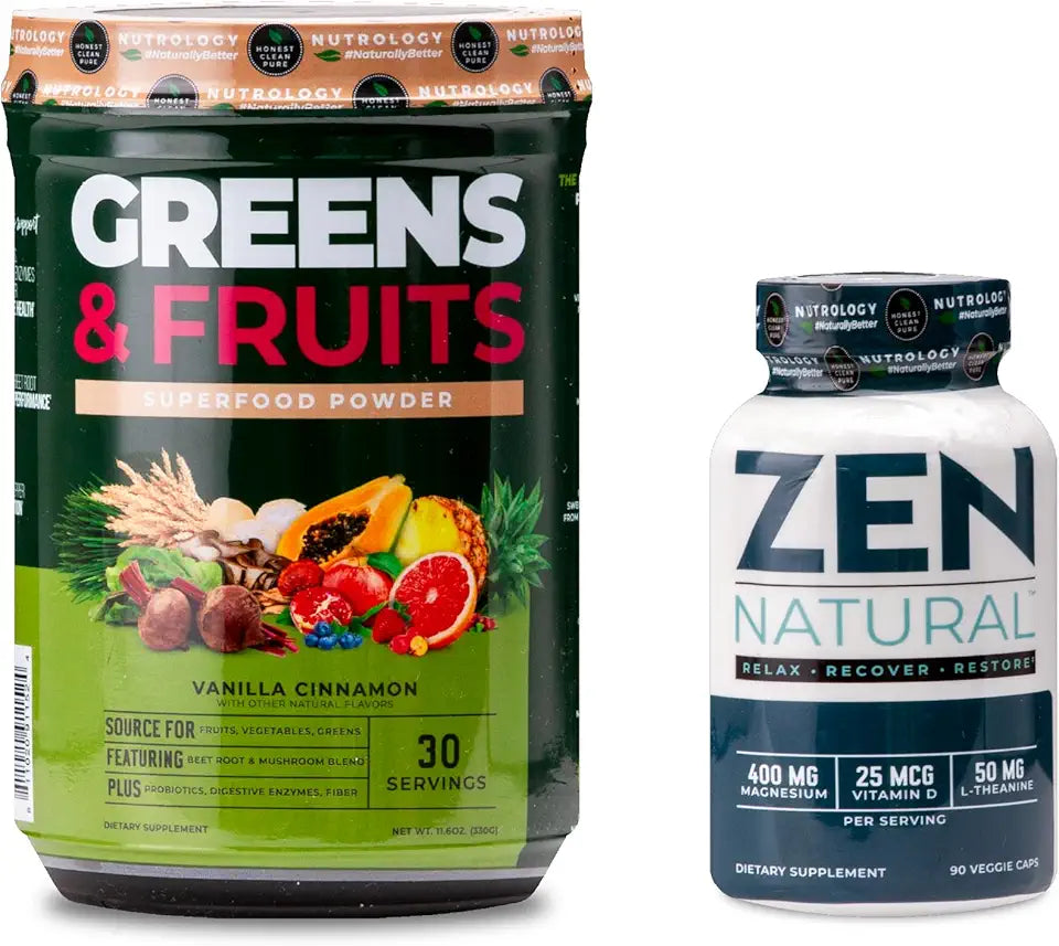 Greens & Fruits Powder Vanilla Cinnamon 30 Servings Magnesium Supplement 30 Servings G240874