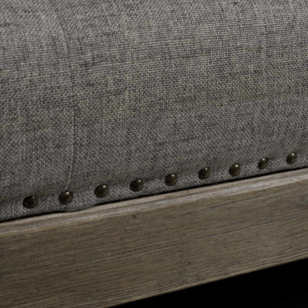 Heathered Grey Tufted Storage Ottoman U6207