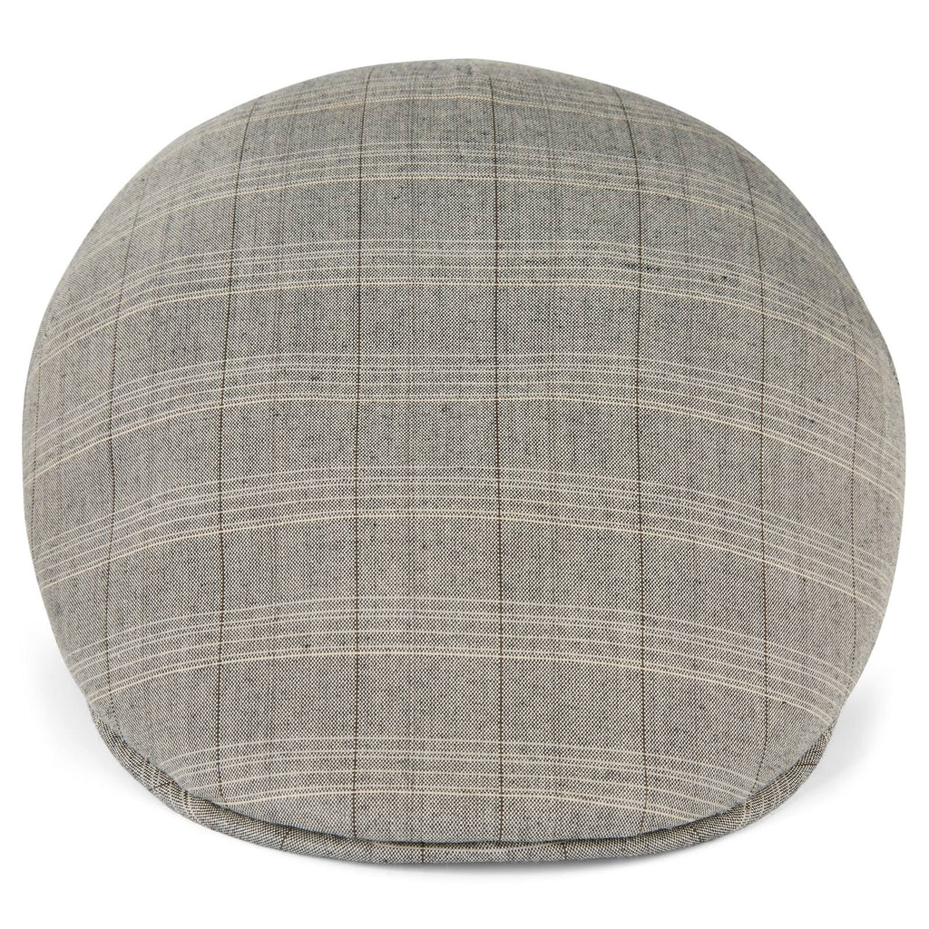 Grey Plaid Flat Cap J247