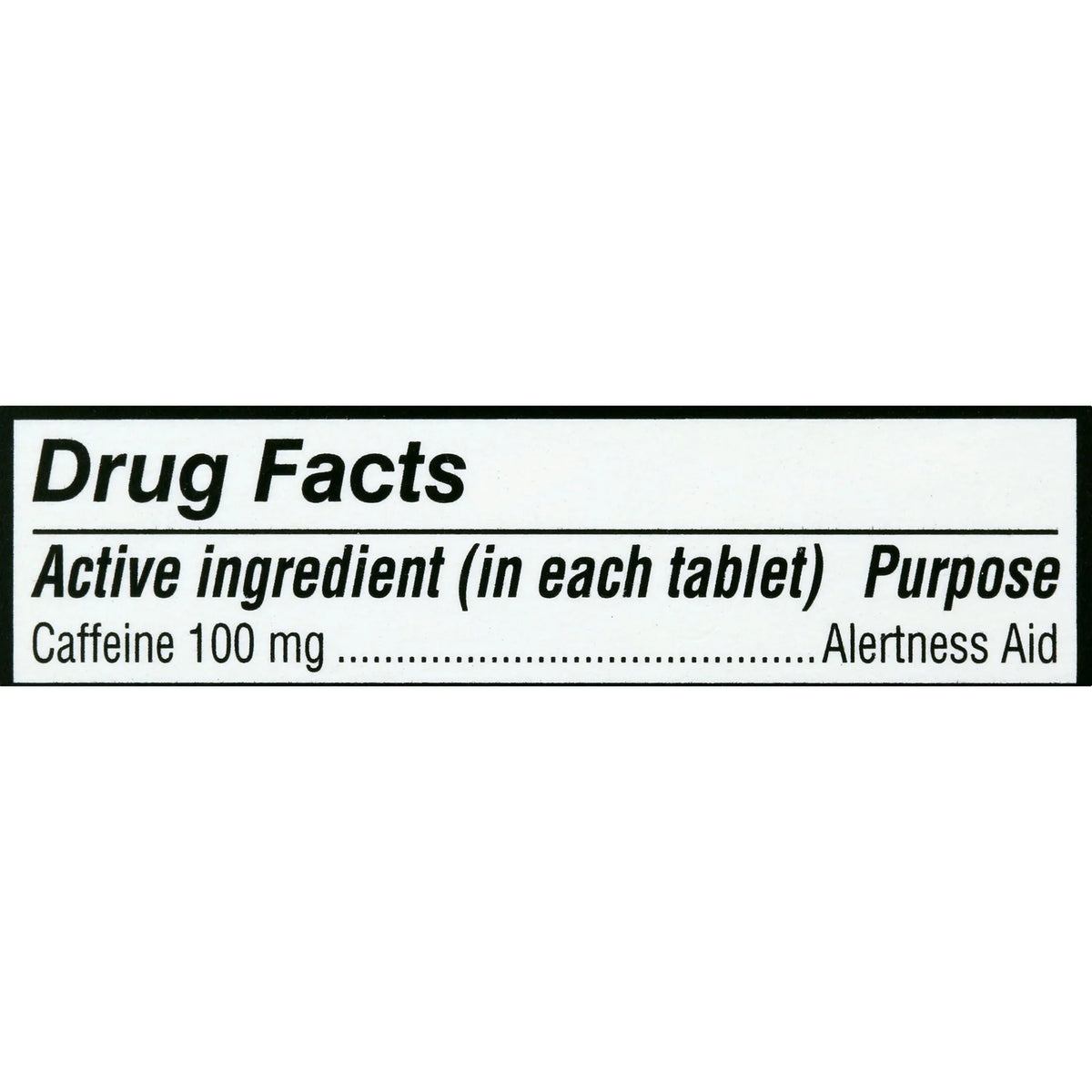 Caffeine 100mg 120ct Tablet D1398