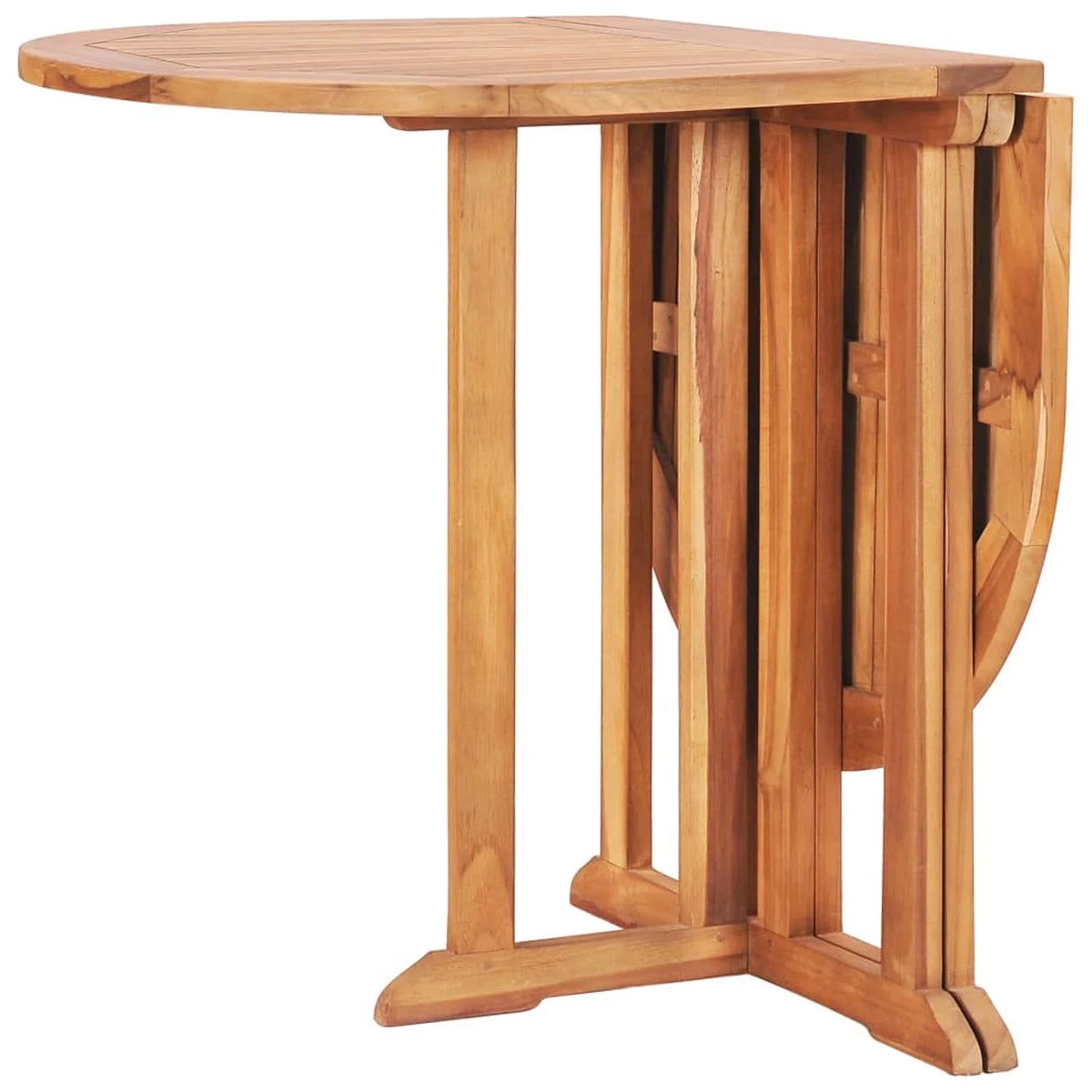 Folding Extendable Teak Wood Oval Outdoor Dining Table U1971
