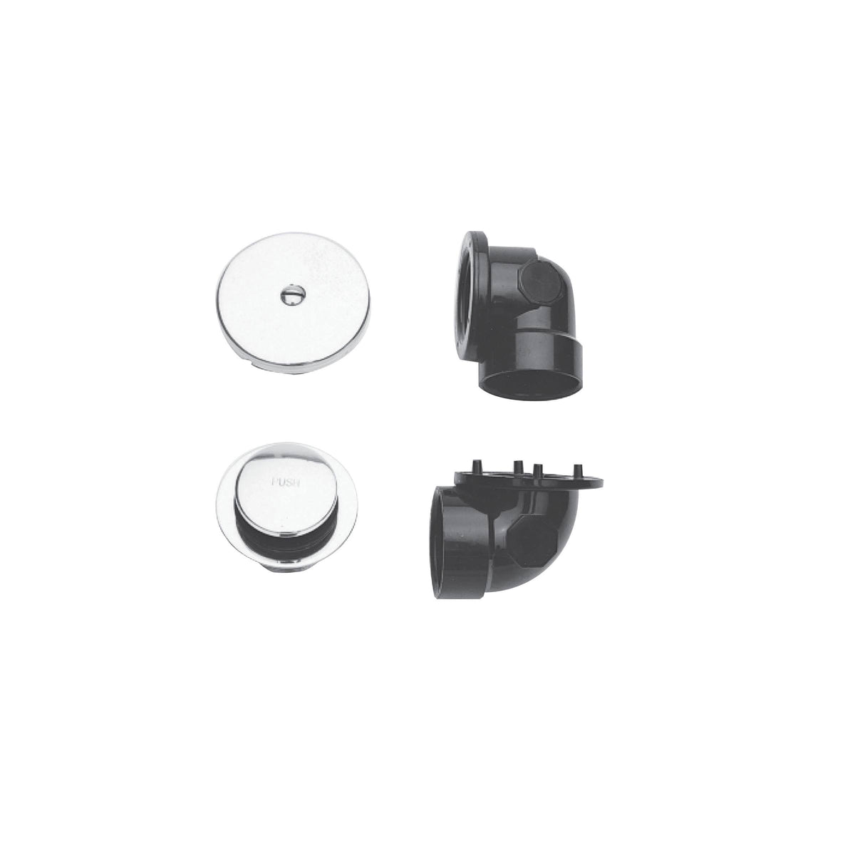 Flat Black Tub Drain Kit P374635