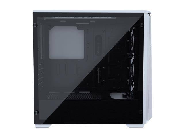 White Steel Tempered Glass ATX Mid Tower Computer Case R437