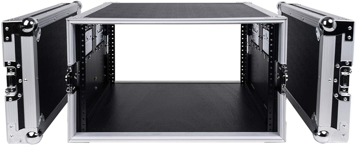 6U PA/DJ Rack Case with 17" Depth Plywood Metal Ball Corners U70376