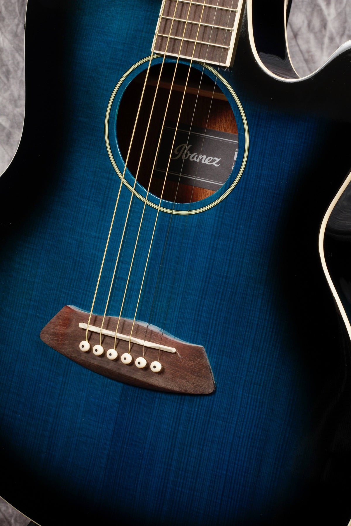 Transparent Blue Sunburst Acoustic Electric Guitar B436558