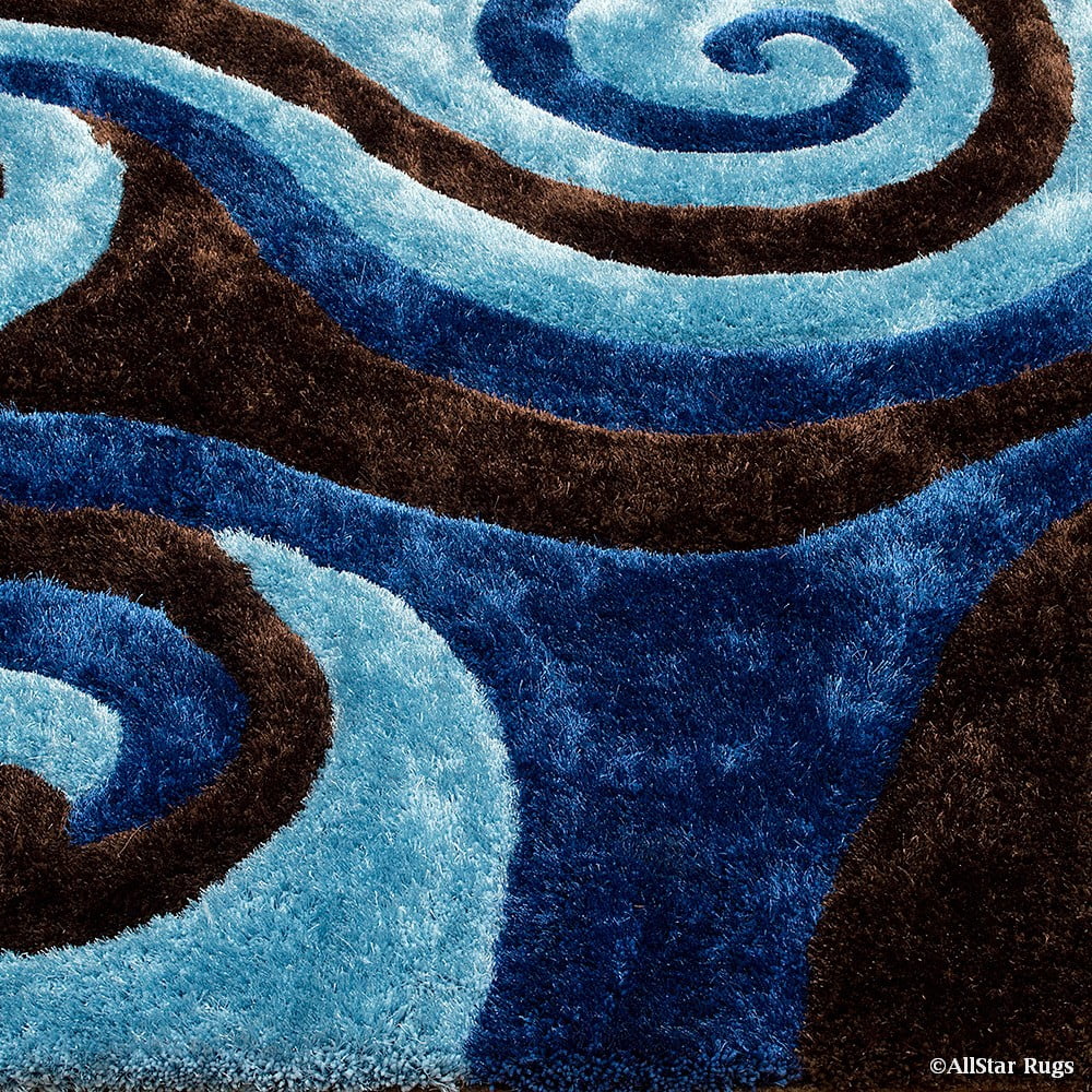 Brown Shaggy Area Rug 5' x 7' N645267