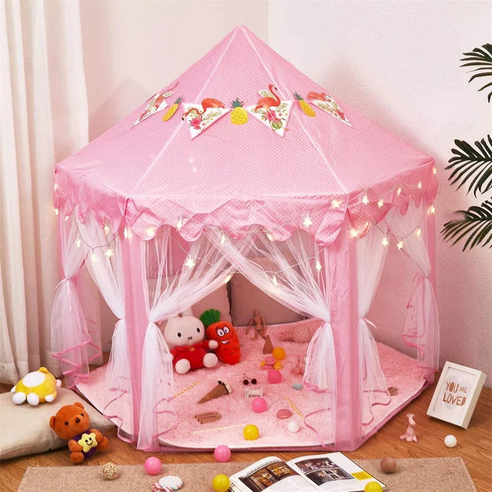 Hexagon Play Tent with Star Lights D239