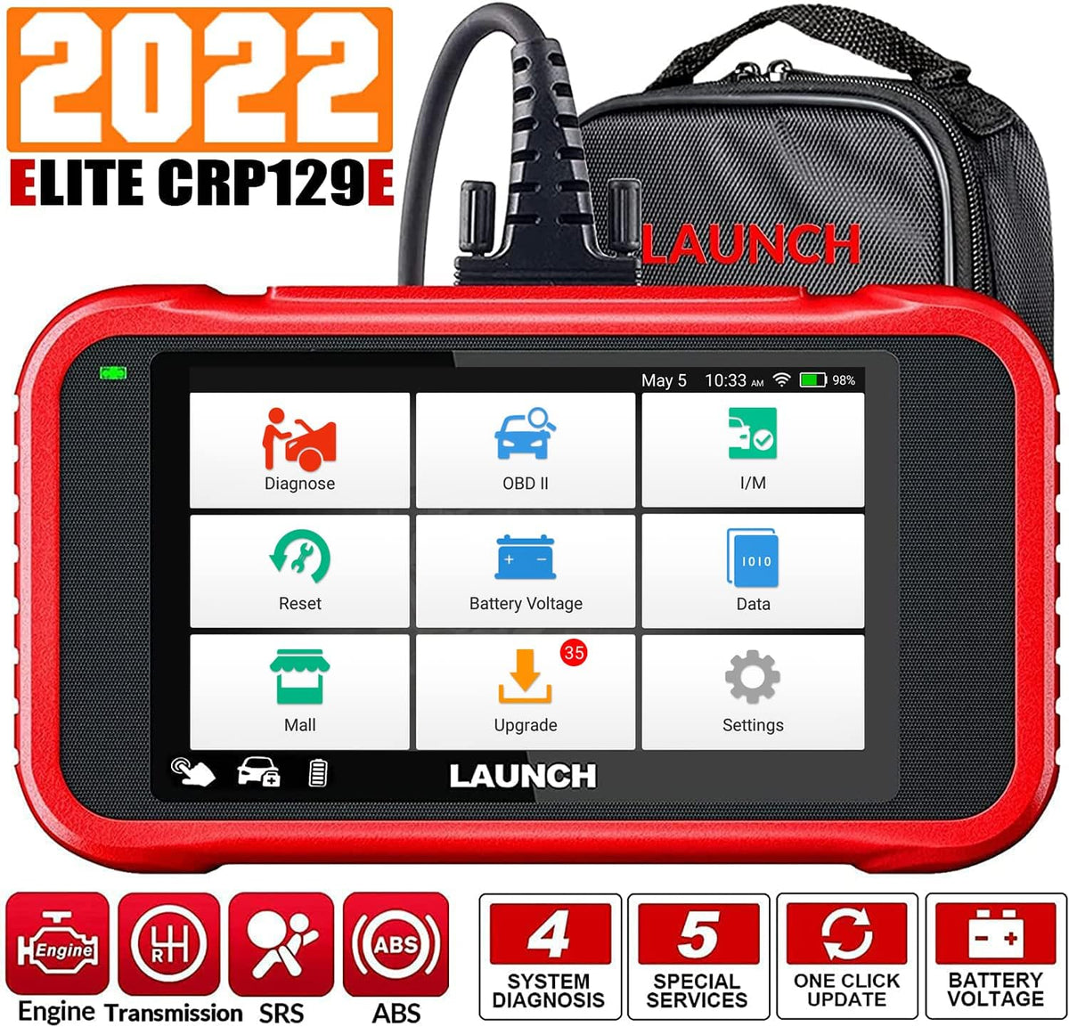 OBD2 Scanner CRP129E Code Reader with Oil EPB TPMS SAS Throttle Reset Diagnostic Tool AutoVIN Z38746