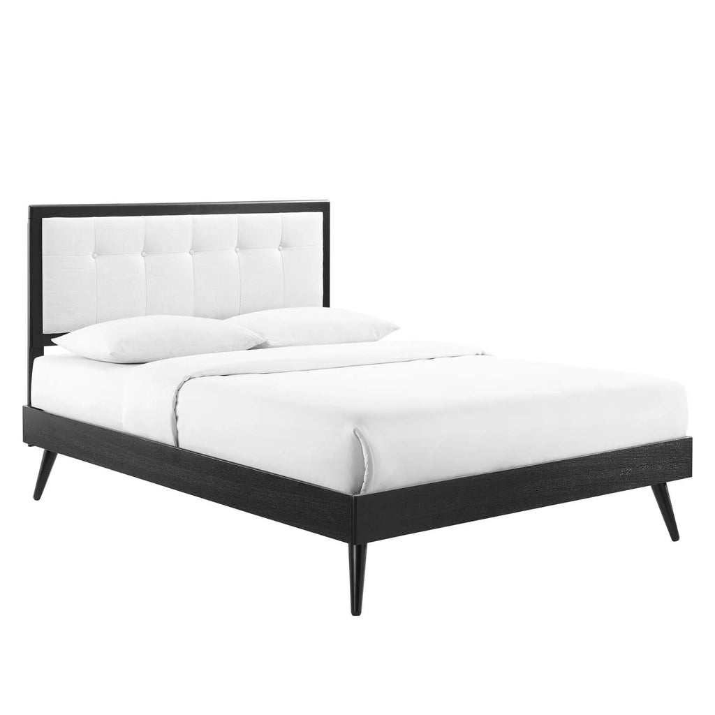 Twin Wood Platform Bed with Splayed Legs C2437