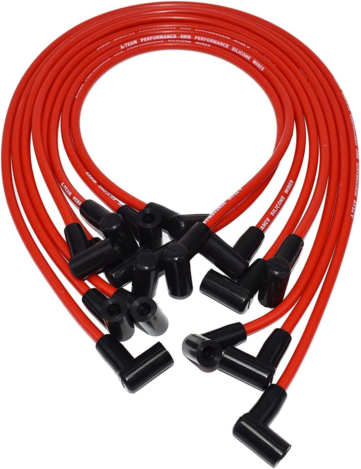 Red 8.0mm Spark Plug Wires & 45K Volt Coil Y9827