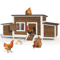 11.5ft² Wooden Chicken Coop with 2 Nesting Boxes U581173