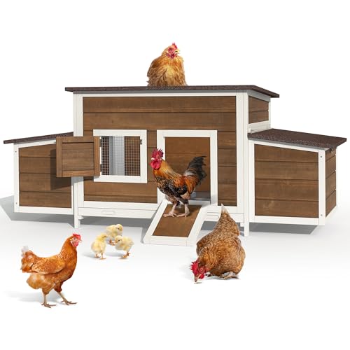 11.5ft² Wooden Chicken Coop with 2 Nesting Boxes U581173