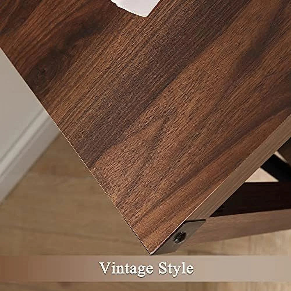 Rustic Wood End Table I64717