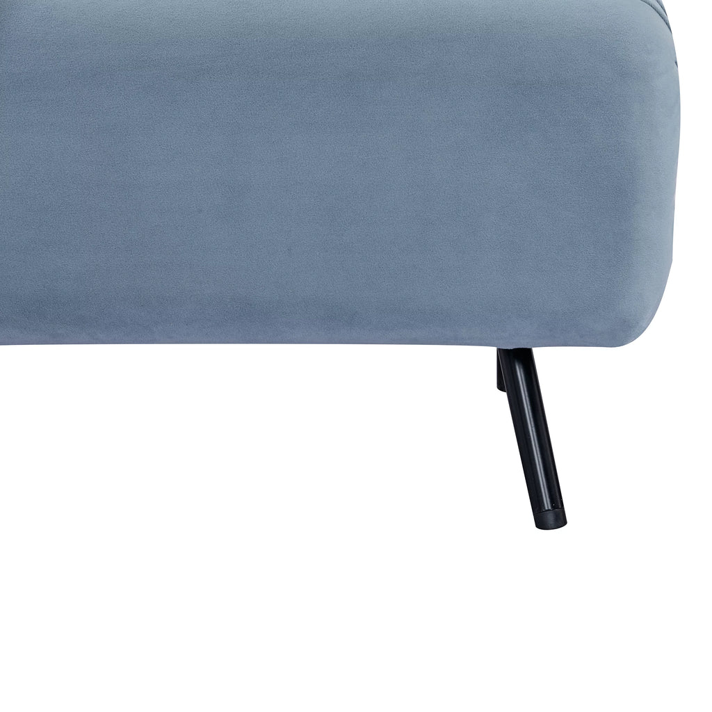 Velvet Blue Convertible Futon Chair X649682