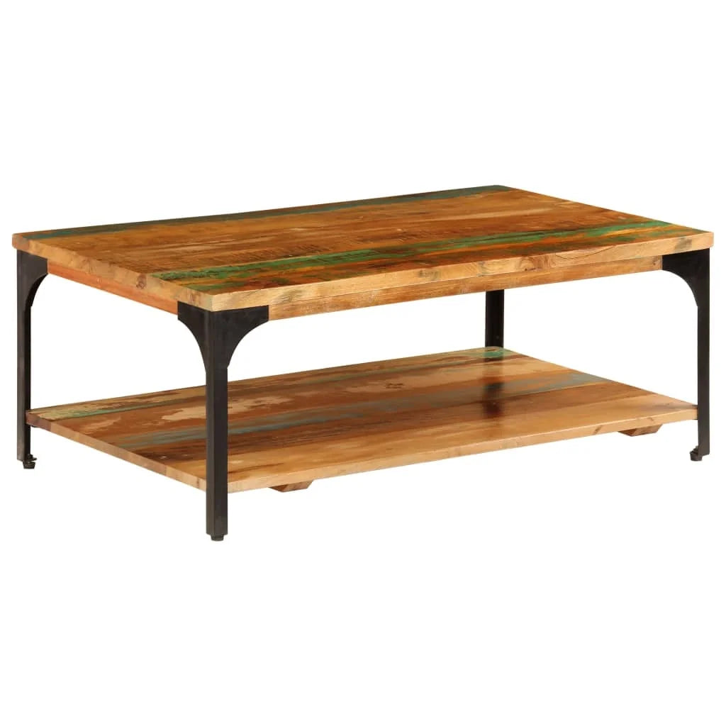 Coffee Table with Shelf Solid Reclaimed Wood X2807