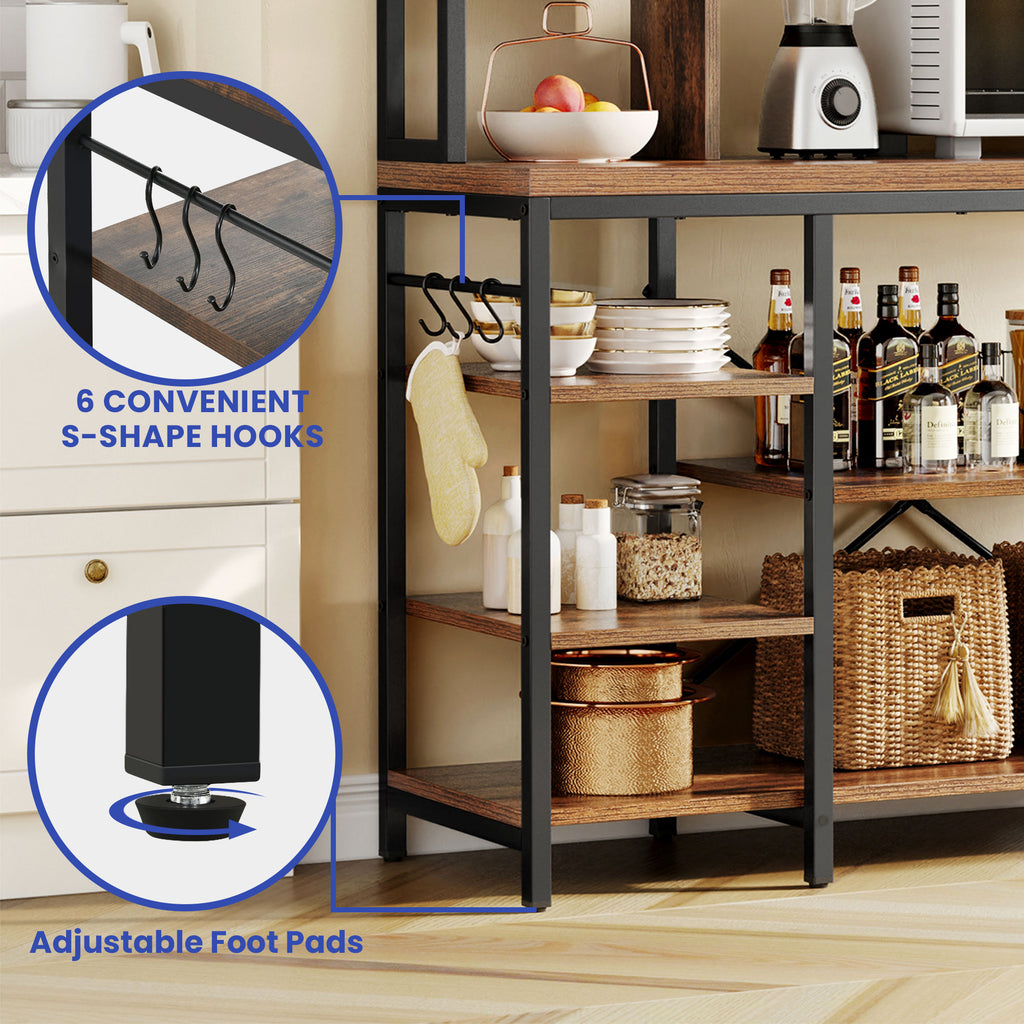 8-Tier Freestanding Kitchen Storage Shelf with Power Outlets L24165