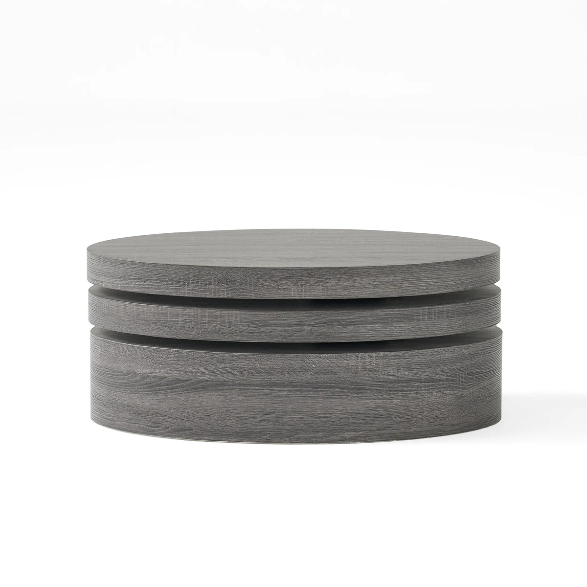 Black Rotatable Oval Coffee Table W160527