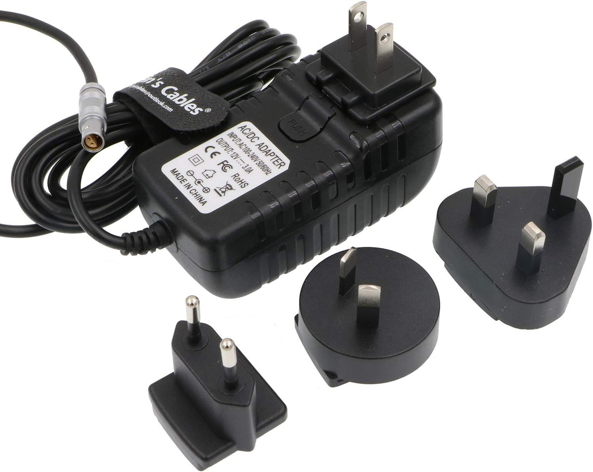 Z Cam E2 Power Adapter Cable 4 Pin to Universal AC with US UK EU AU Plugs Pack of 2 B271968