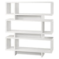 White Contemporary Rectangular Bookcase P107