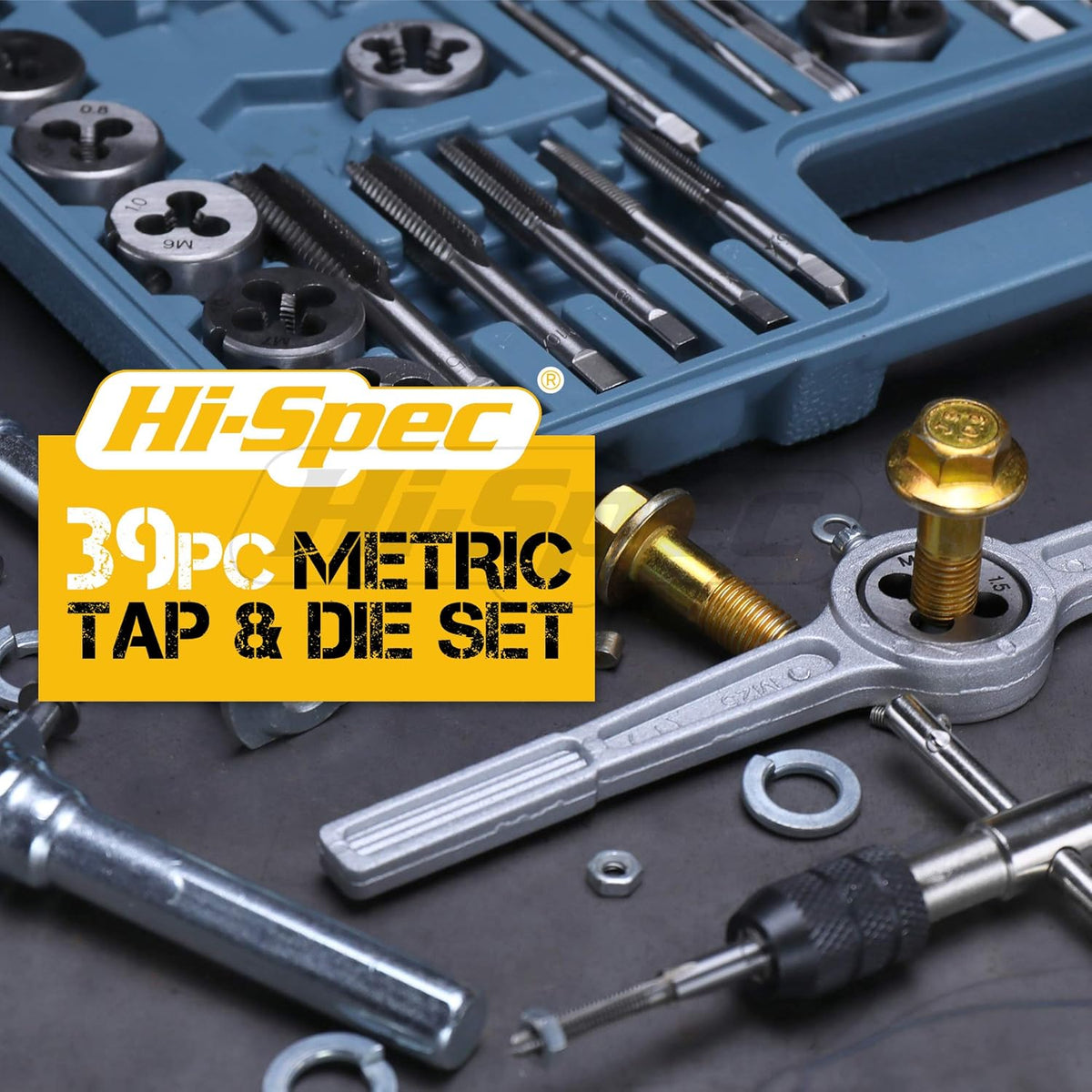 39 Piece Metric Tap & Die Set with Screw Pitch Gauge in Tray Case W352