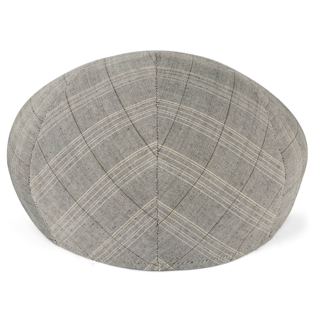Grey Plaid Flat Cap J247