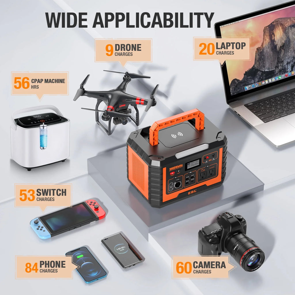 1000W 999Wh Portable Power Station A7036