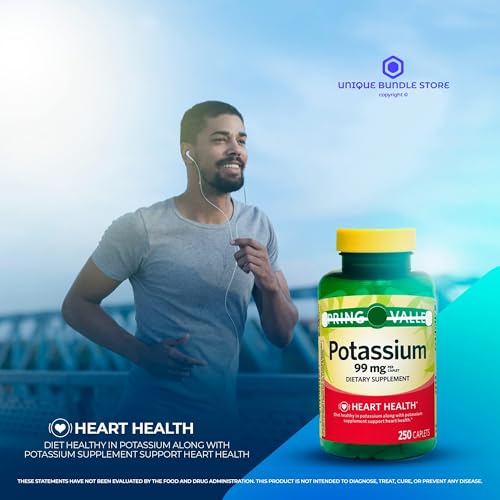 Potassium Supplement 99 mg 250 Caplets Pack of 2 D98402