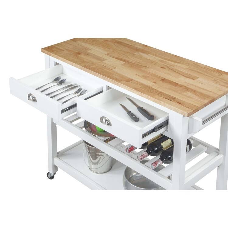 Butcher Block Top Kitchen Cart C2134