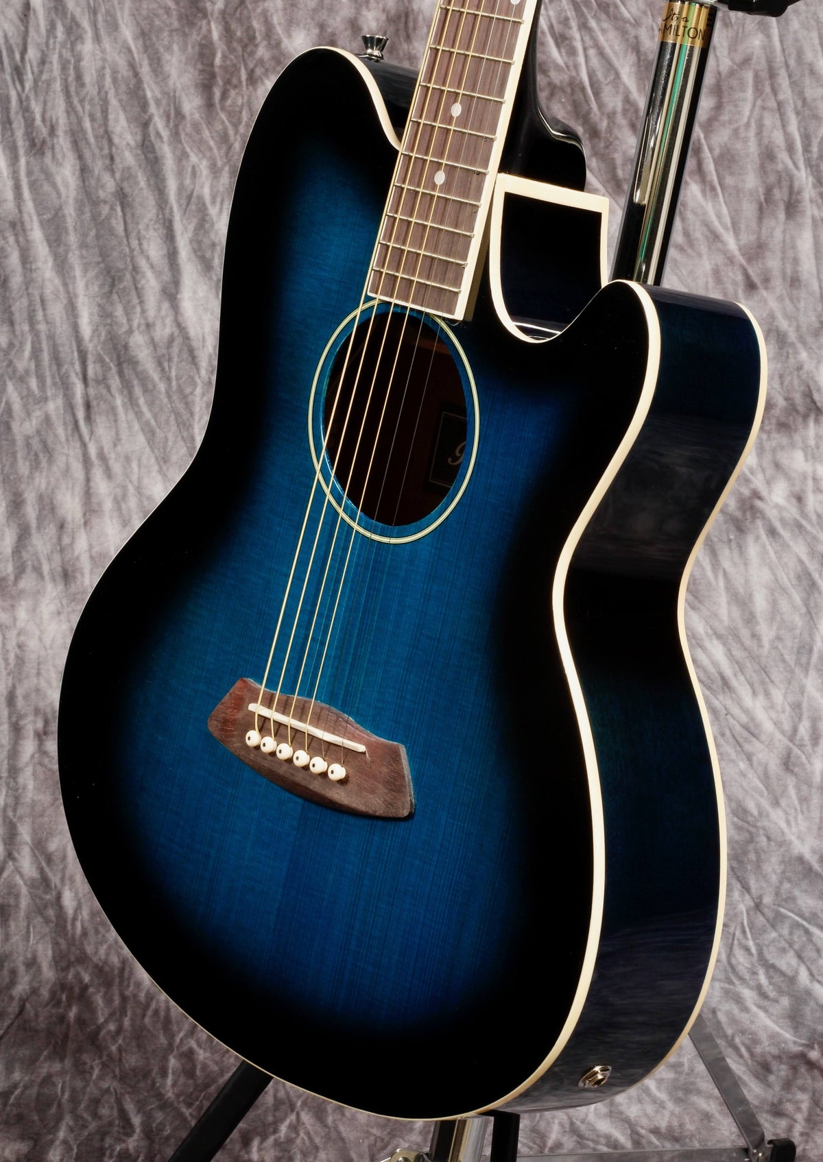 Transparent Blue Sunburst Acoustic Electric Guitar B436558