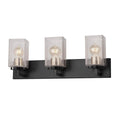 3 Light Bath Bar Matte Black Brass Finish D679