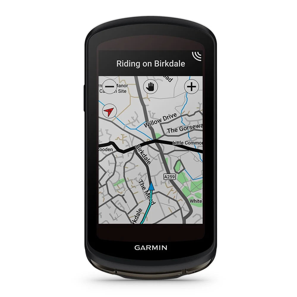 Garmin Edge 1040 Solar GPS Bike Computer with Speed Sensor 2, Cadence Sensor 2, HRM-Dual, White Silicone Case, & Mounts Z858