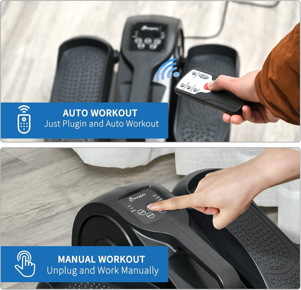 Under Desk Bike Elliptical Machine with Adjustable Speed & LCD Display O149956