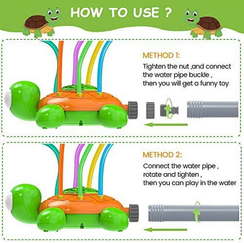 Spinning Turtle Sprinkler Toy for Garden Hose T210
