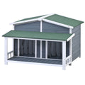 47" Large Wooden Dog House Outdoor Z631458
