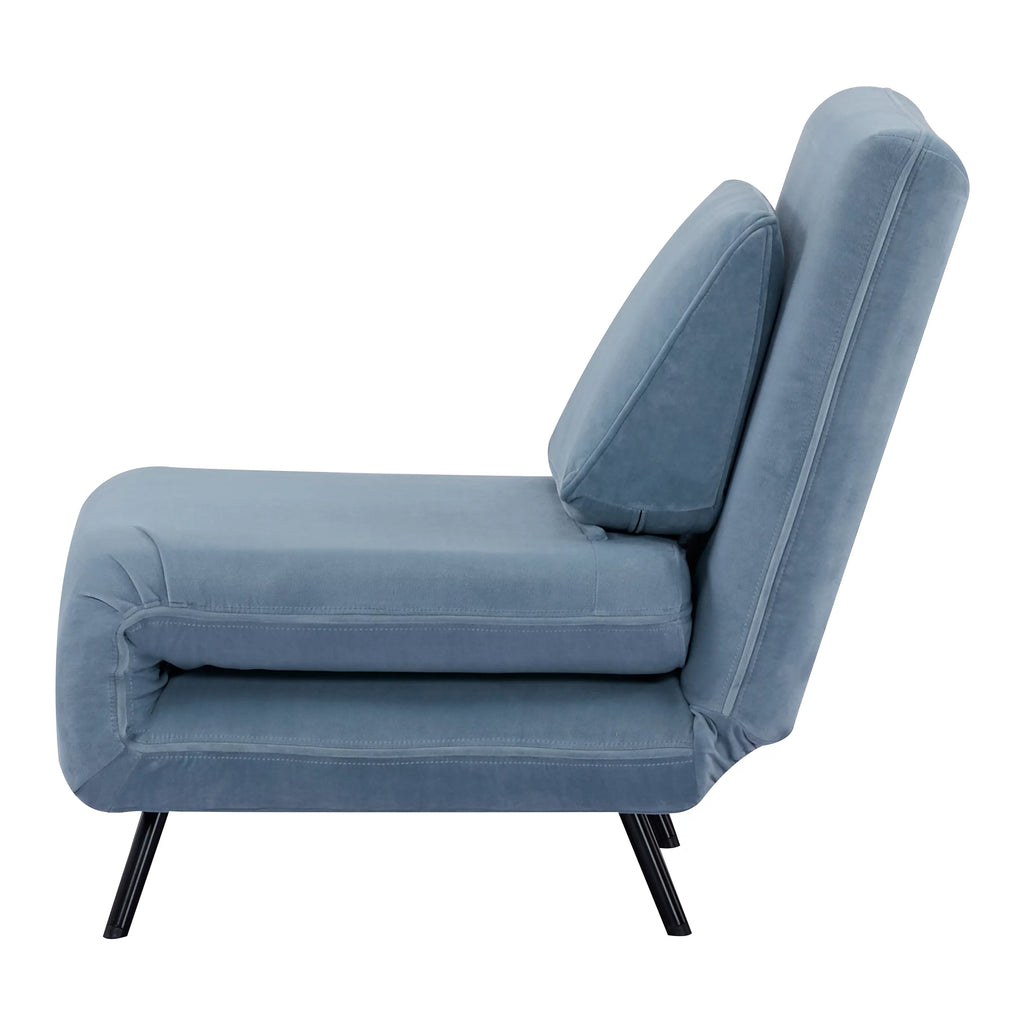 Velvet Blue Convertible Futon Chair X649682