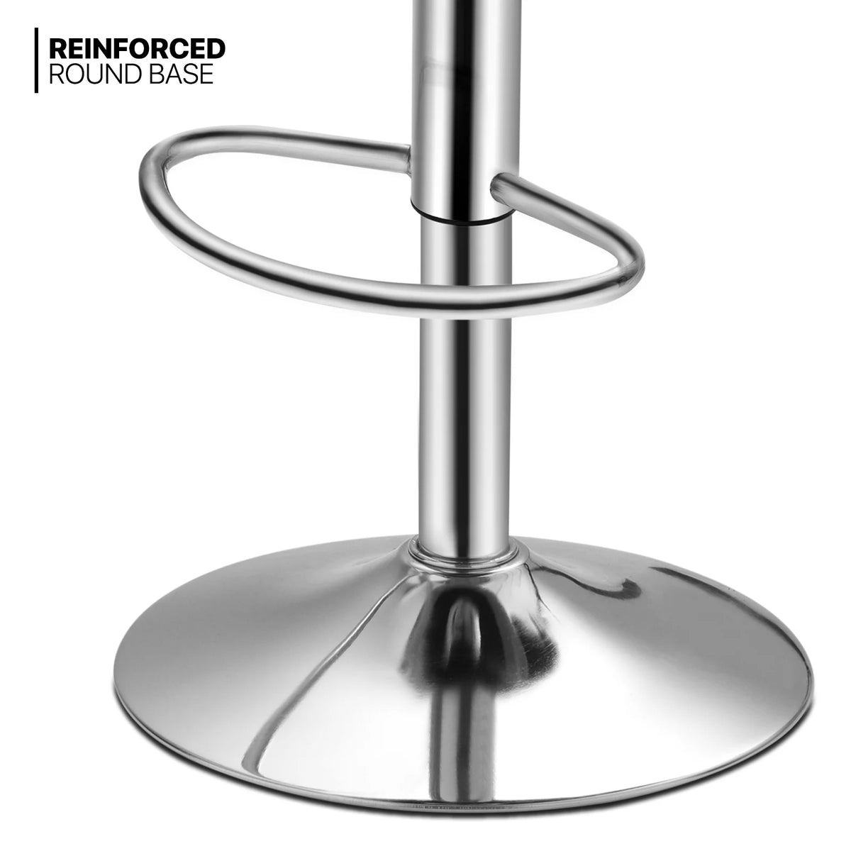 Set of 4 Grey Faux Leather Swivel Bar Stools E507249