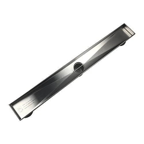 Brushed Linear Shower Drain with Tile Insert Grate I85929