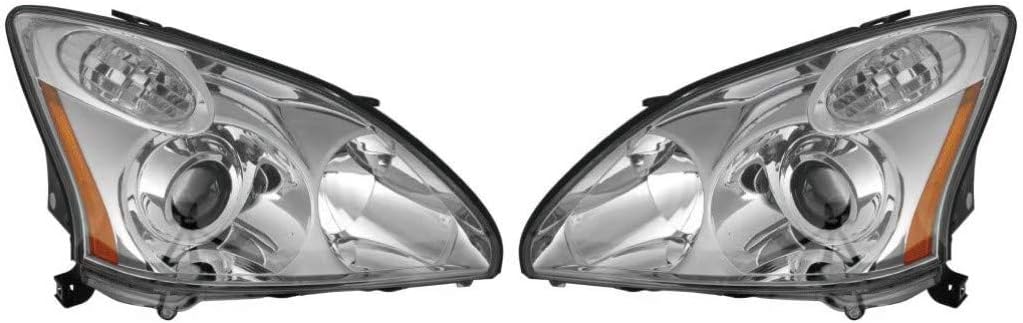 Pair Driver and Passenger Headlight Assembly W341
