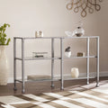 Metal Glass 3-Tier Console Table W558