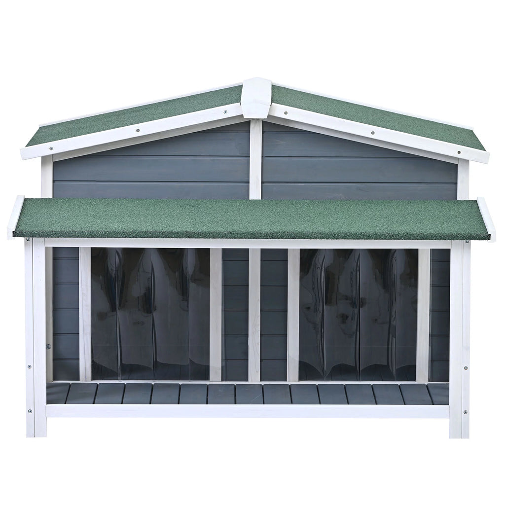 47" Large Wooden Dog House Outdoor Z631458