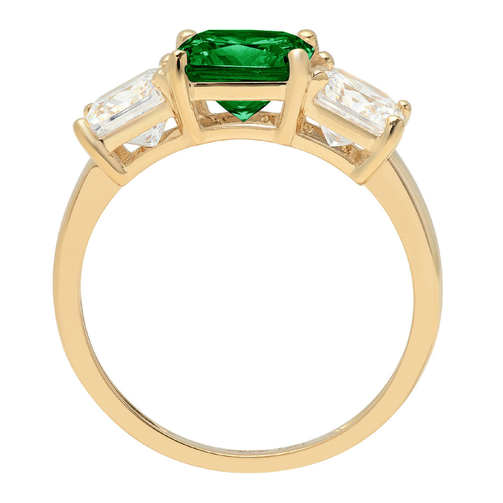 18K Yellow Gold Three-Stone Ring G5646