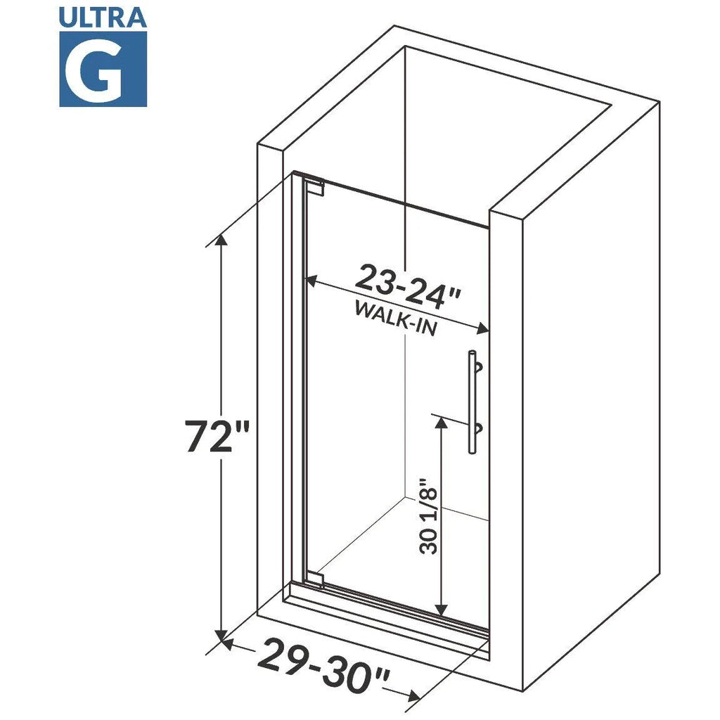 Chrome Pivot Swing-Out Shower Door M368171