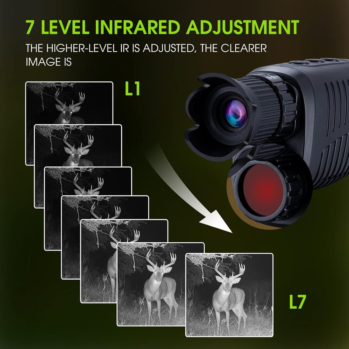 Digital Night Vision Monocular with 32 GB Micro SD Card I334369
