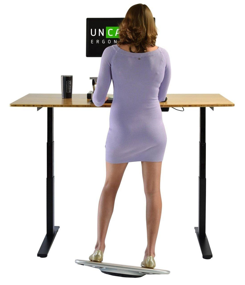 Black Bamboo Electric Adjustable Height Standing Desk M1965