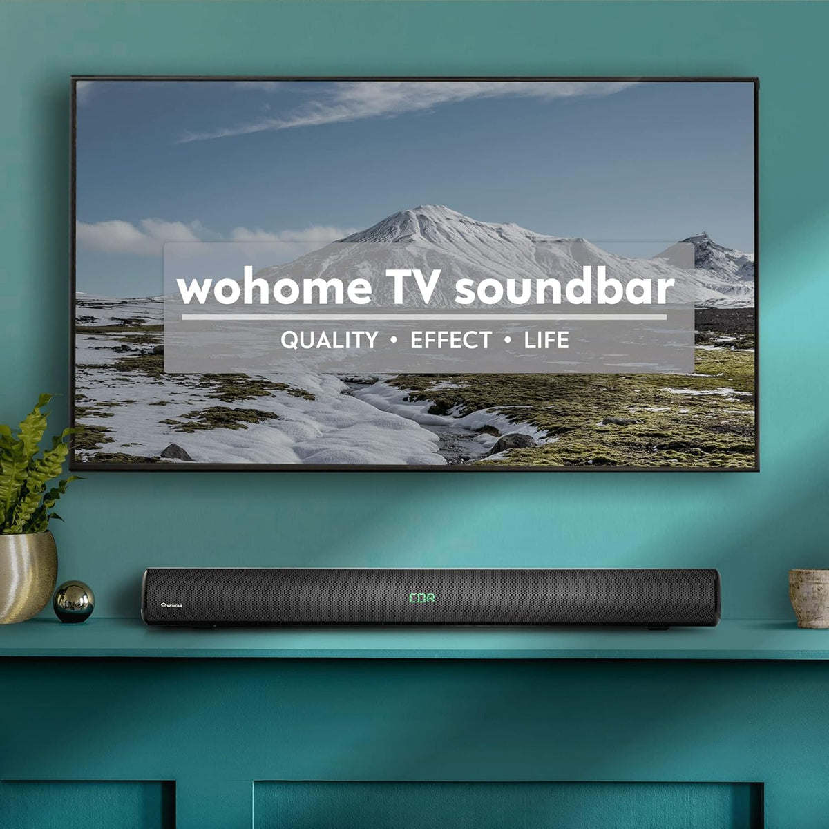 38 Inch 100W Soundbar with 6 Speakers, LED Display, Bluetooth 5.0, Optical, AUX, USB Input, 110 dB 3D Surround Sound L380039