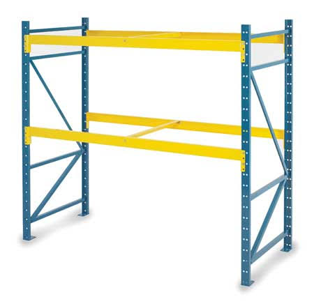 Blue Pallet Rack Upright Frame B3714