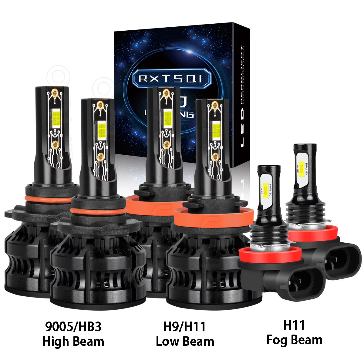 9005 High Beam H11 Low Beam H11 Fog Light Bulbs 6pcs K360