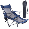 Heavy Duty Steel Reclining Camping Chair with Cup Holder X2846